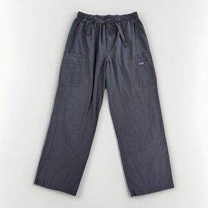Cherokee Workwear Scrub Pants PWTW Grey Size‎ Medium Drawstring Elastic